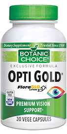 Opti Gold Vision Formula 30 capsules per bottle