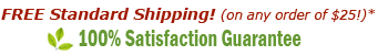 Your order qualifies for free shipping on $25!