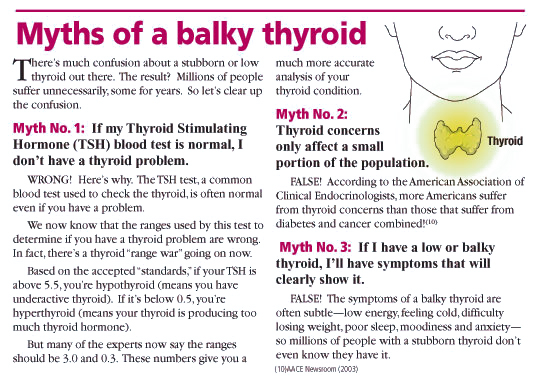 Myths of a balky thyroid