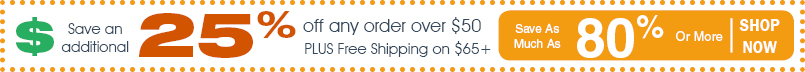 25% off $50+ Free Shipping on $65+