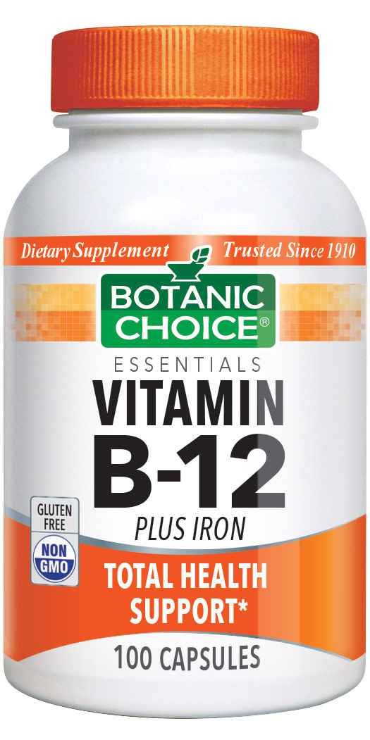 essentials vitamin b-12 plus iron total health support*