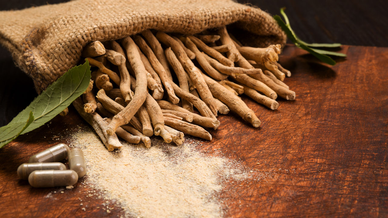 bag and supplements of ashwagandha
