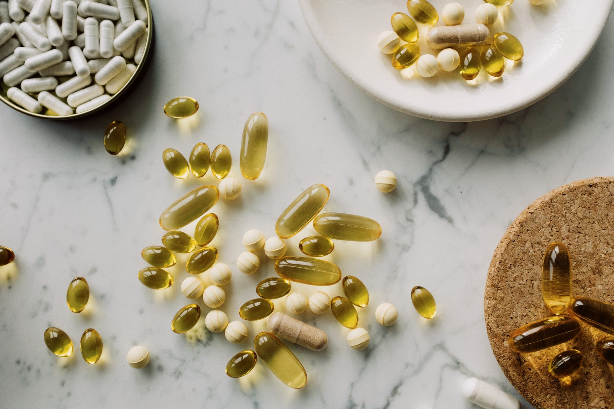 Supplements on table