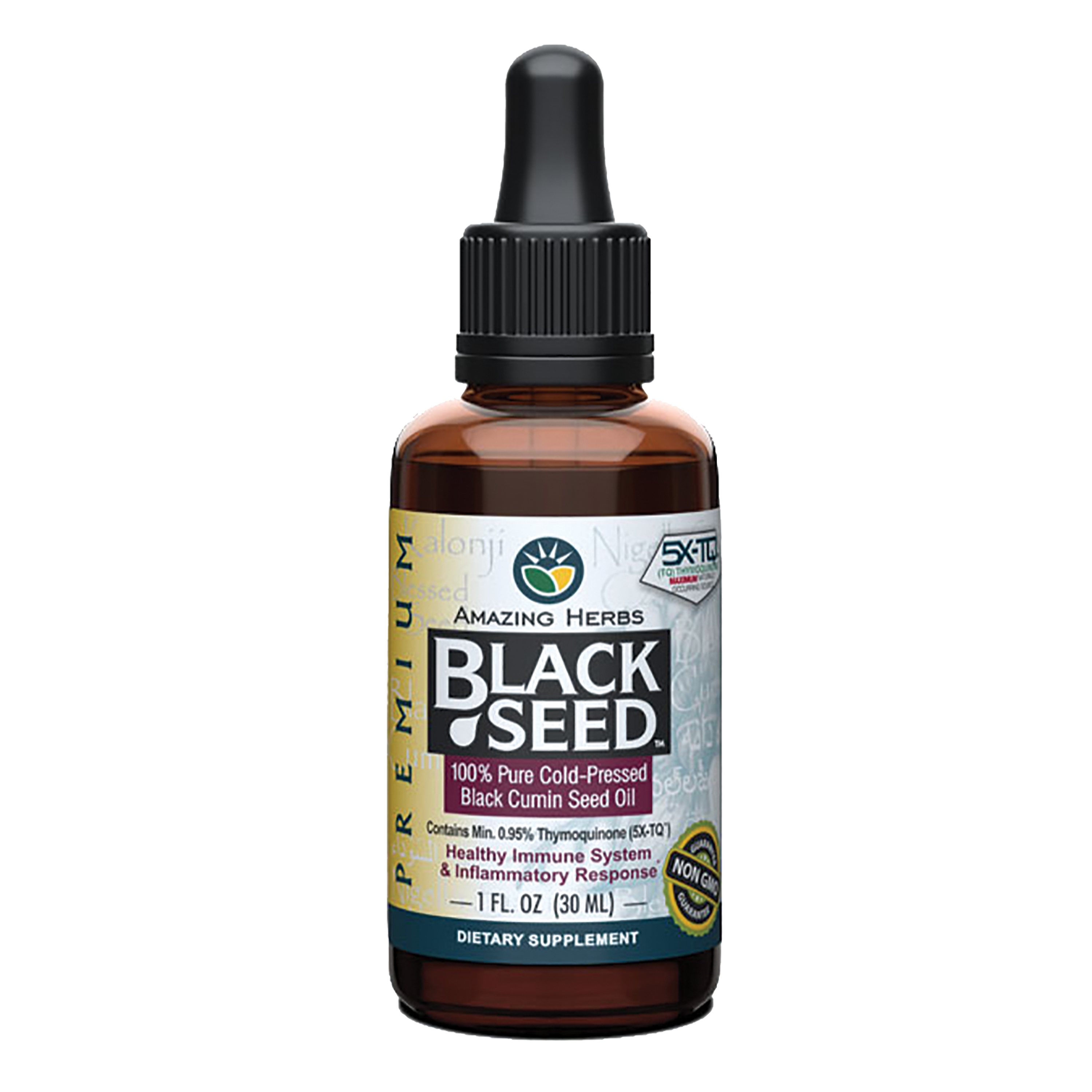 Amazing Herbs - Premium Black Seed Oil - 1 oz