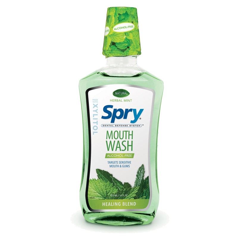 Xlear<br> Spry Alcohol-Free Mouthwash Healing Blend Herbal Mint