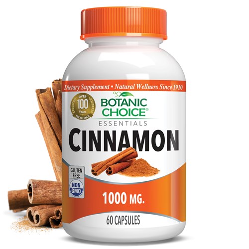 Cinnamon 1000 mg - Blood Sugar Support Supplement - 60 Capsules