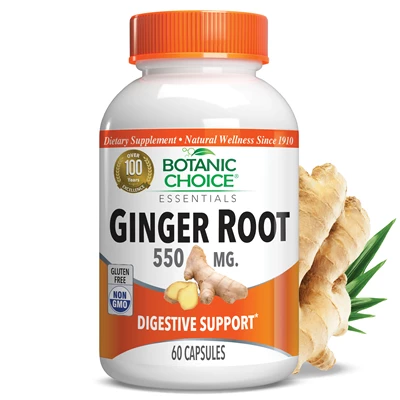 Ginger Root Capsules 550 mg.