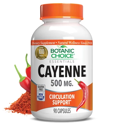 Cayenne Capsules 500 mg.