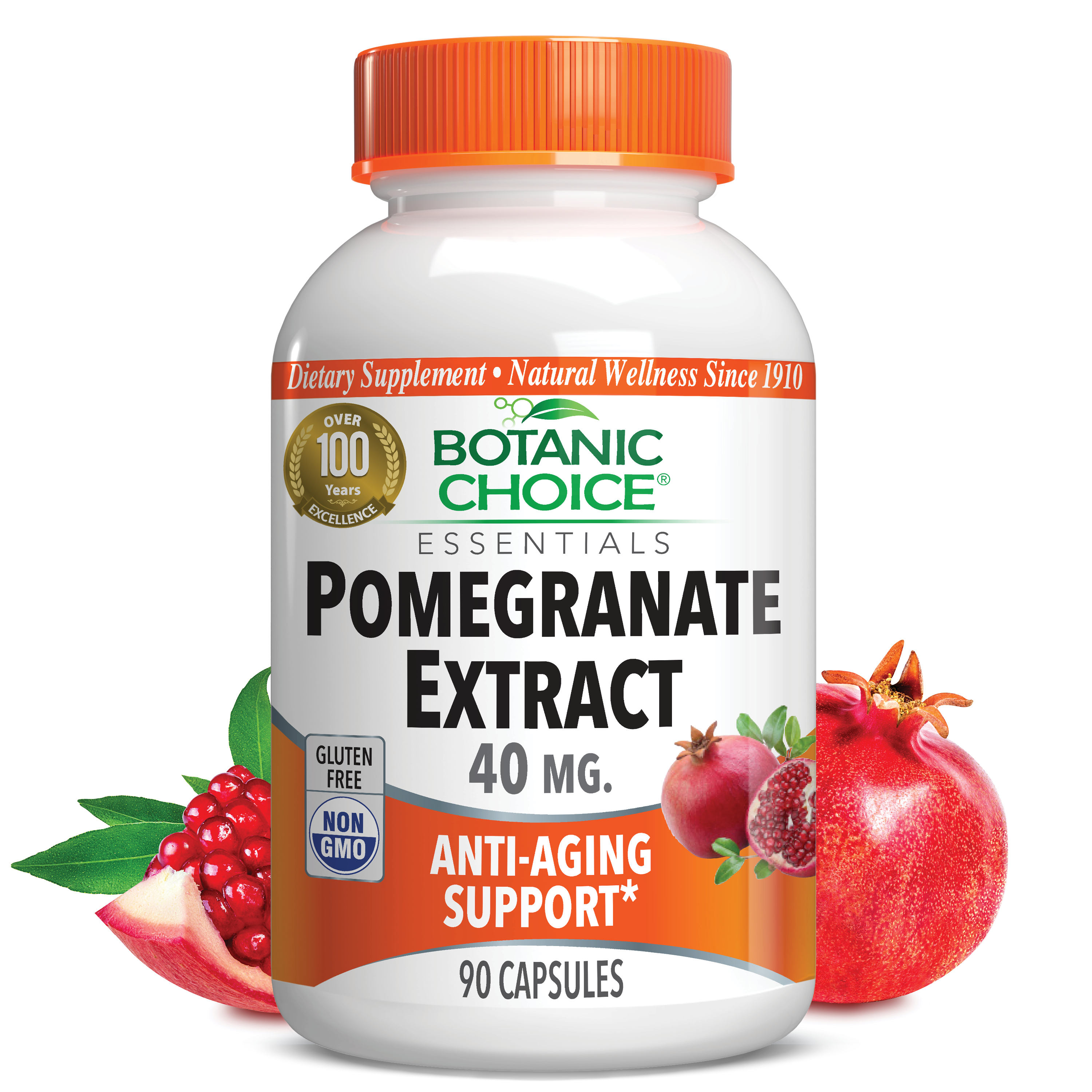 Botanic Choice Pomegranate Extract 40 mg - Immune Support Supplement - 90...