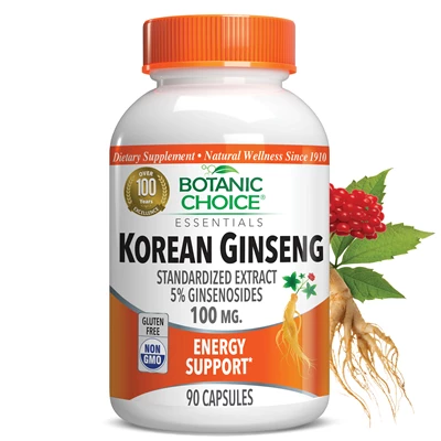 Korean (Asian) Ginseng 100 mg.