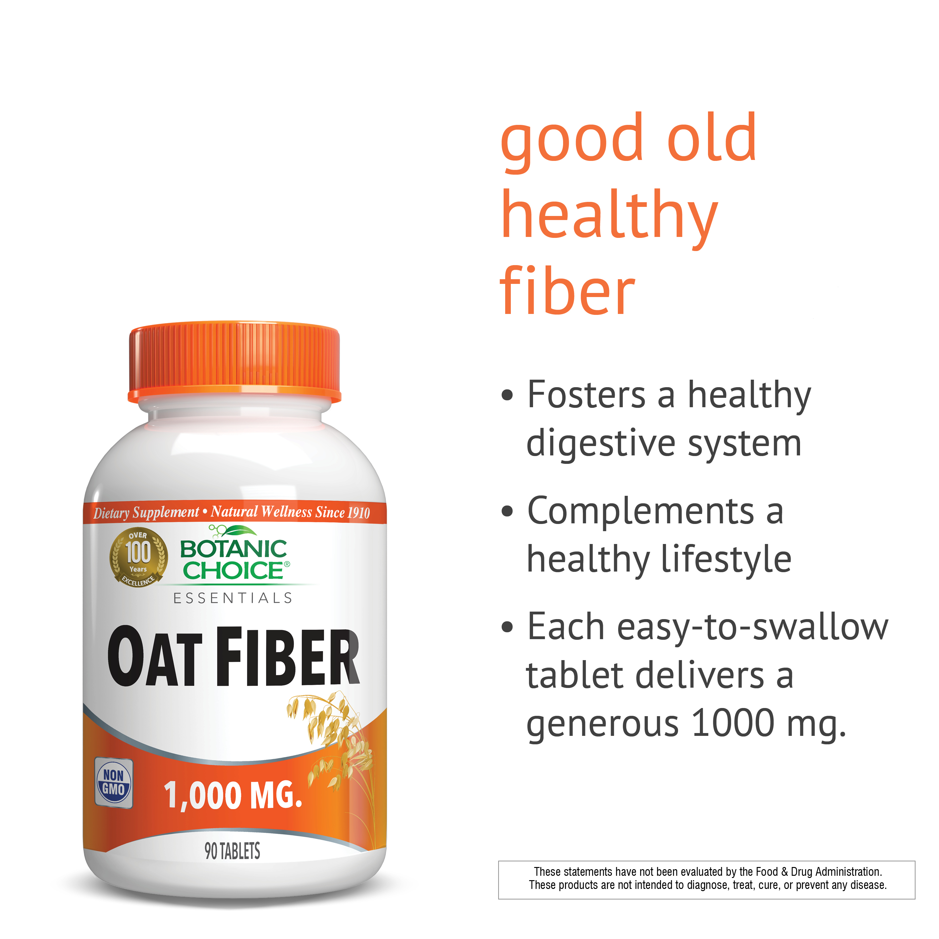 Buy Oat Bran 1000 mg. 90 tablets Botanic Choice