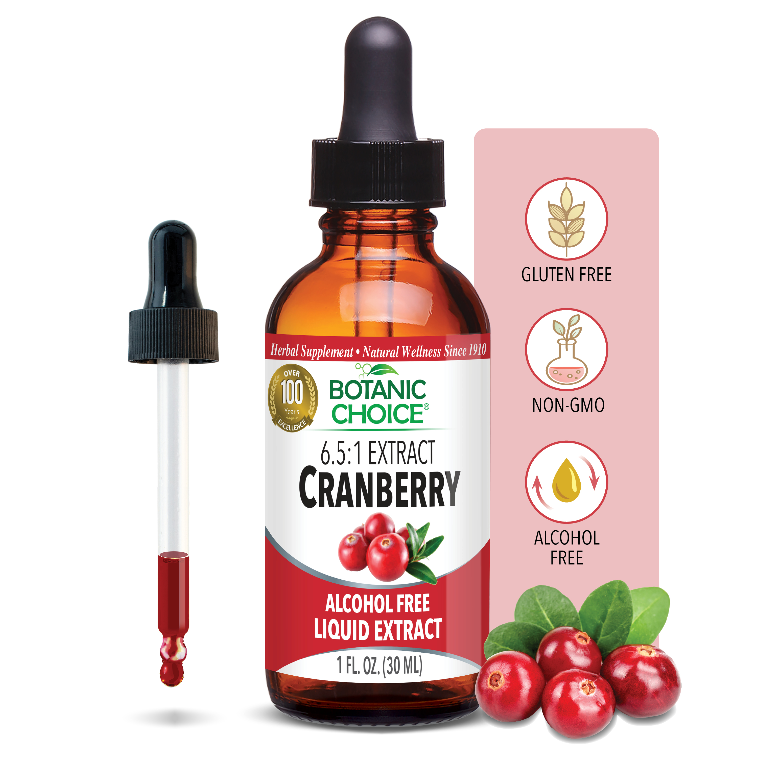 Cranberry Liquid Extract - Urinary Support Supplement - 1 Oz EX02 CRAN 0001
