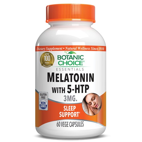 Melatonin 3 mg with 5-HTP - 60 Capsules