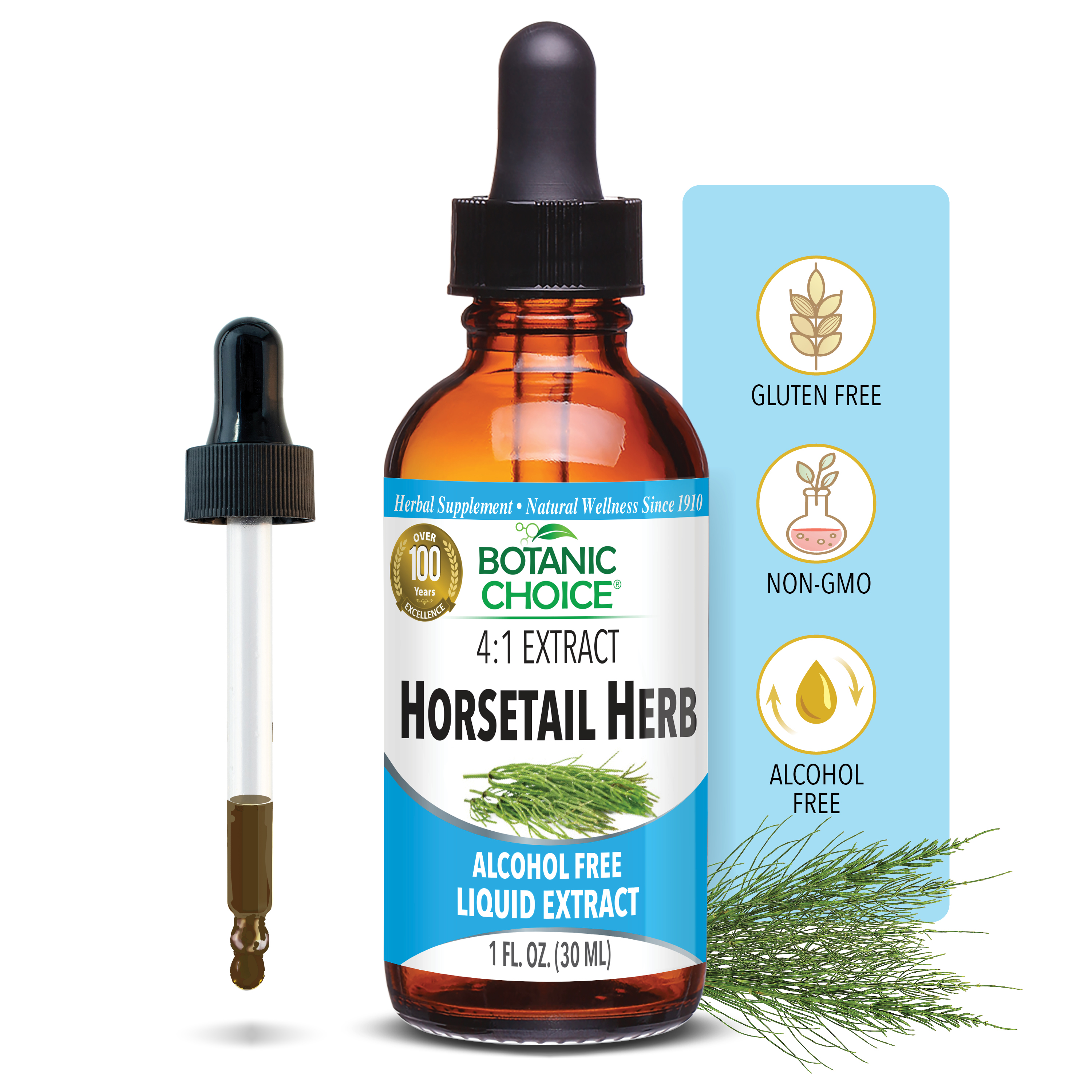 Horsetail Herb Liquid Extract - Health Ligaments Support Supplement - 1 Oz