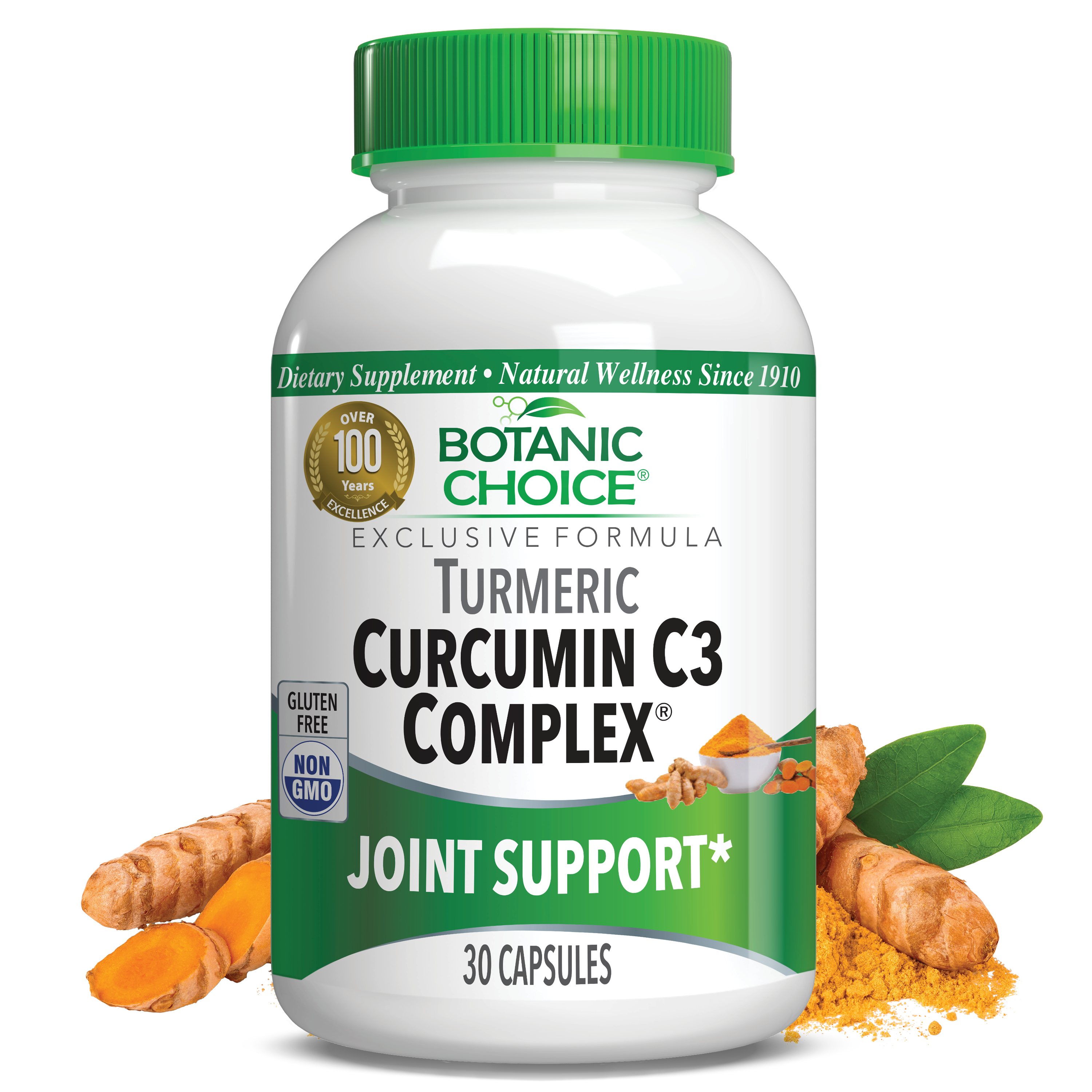 Curcumin C3 Complex(r) with Bioperine(r) - Joint Support Supplement - 30 Capsules SC04 CUCC 0030
