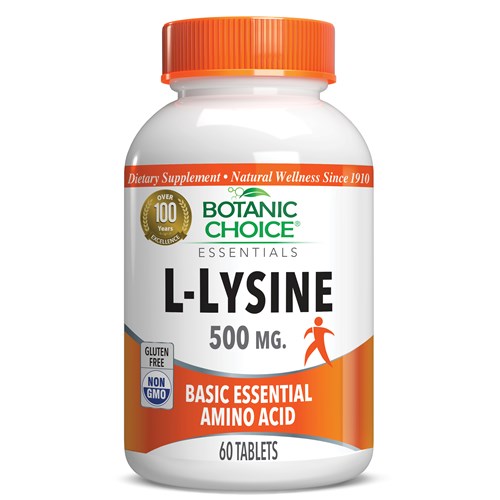 L-Lysine 500 mg - Amino Acids Supplement - 60 Tablets
