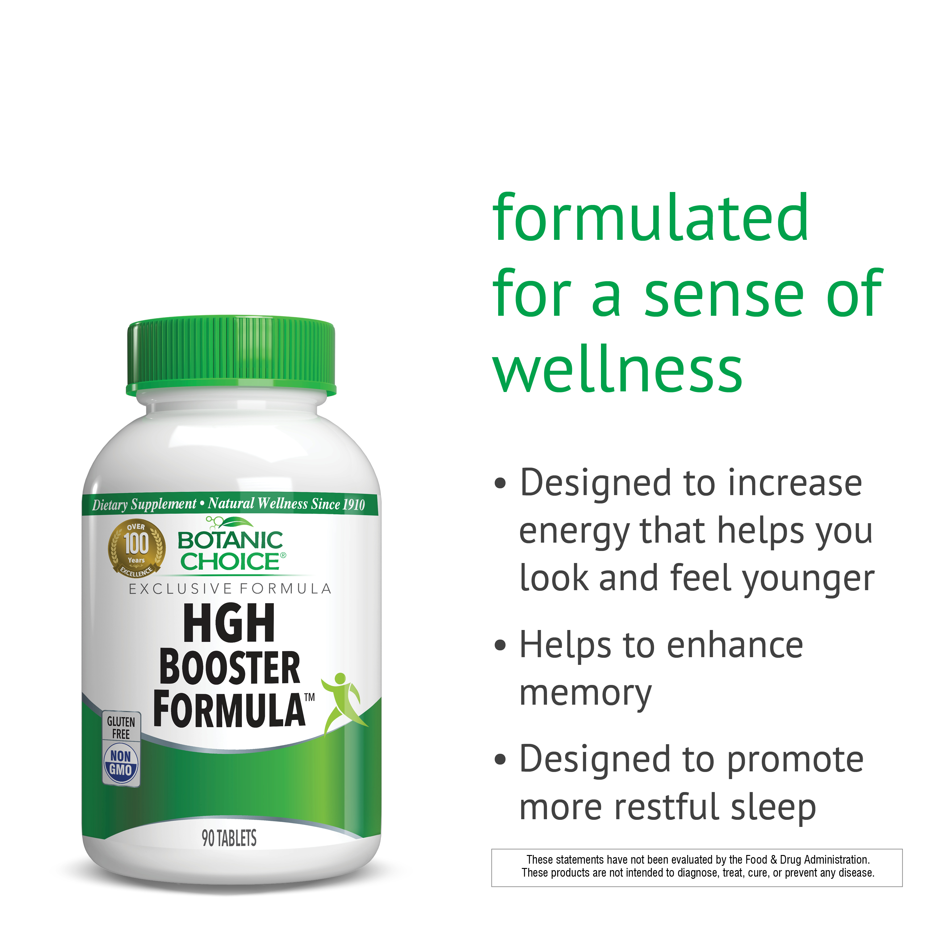 Buy HGH Booster Formula - 90 Tablets - Botanic Choice