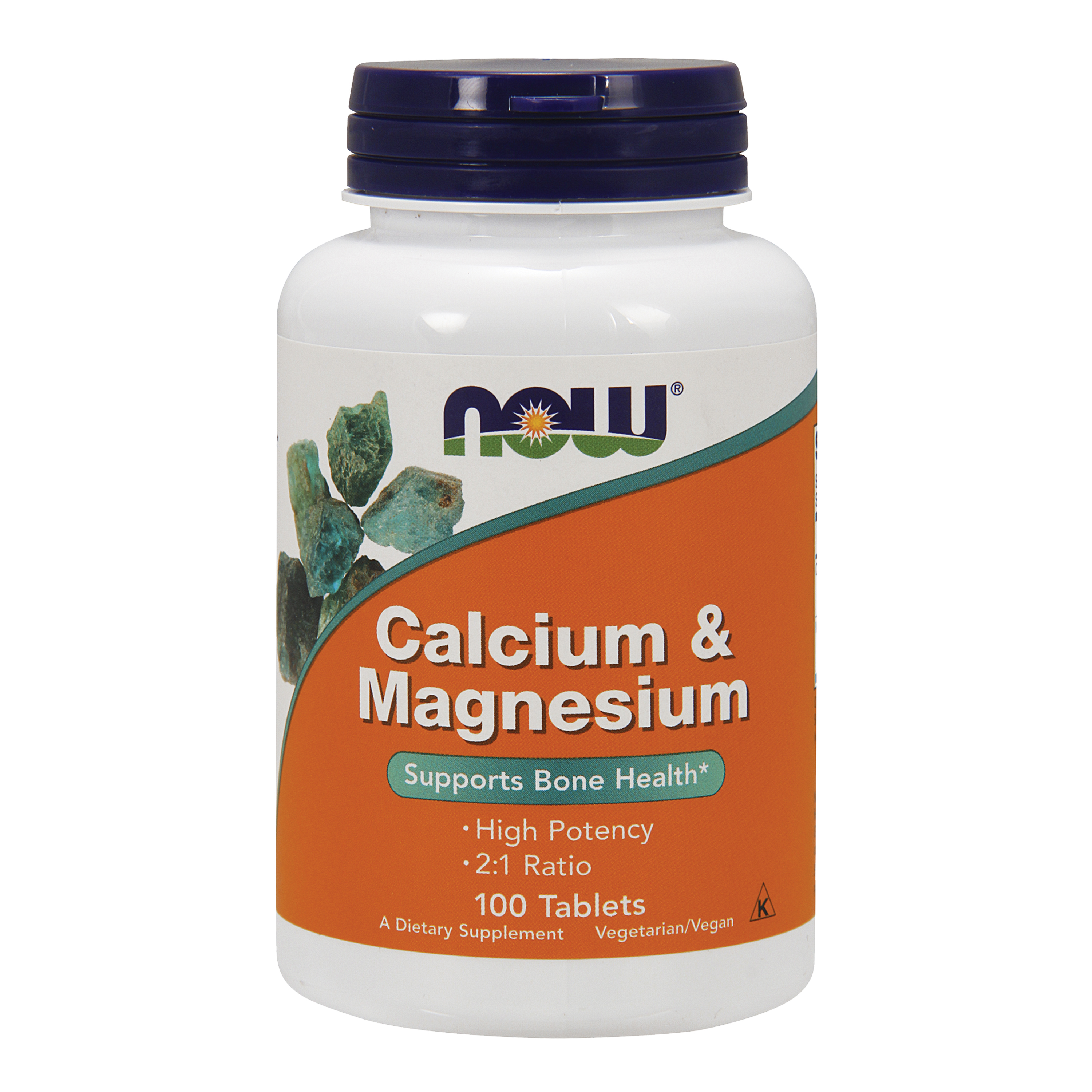 Now Foods Calcium & Magnesium - Total Health Support Supplement - 100 Tablets